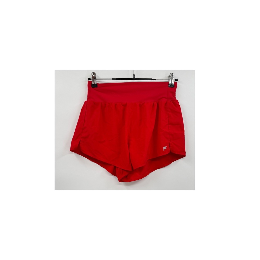 Fabletics‎ Small Running Shorts Womens Red High Rise Lined Athletic Activewear